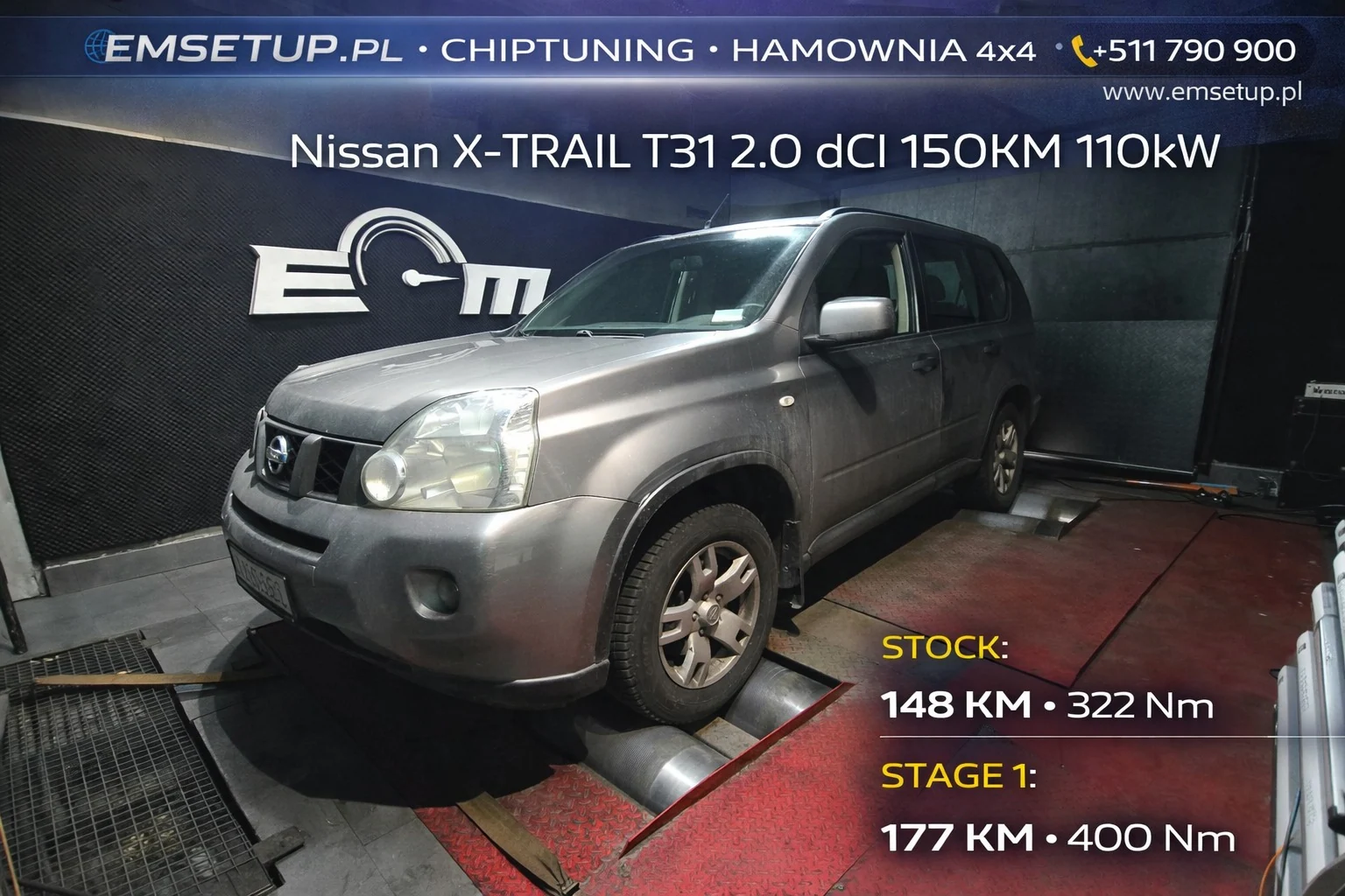 Nissan X-Trail T31 2.0 dCi 150KM 110kW z 2010 — realizacja EMsetup