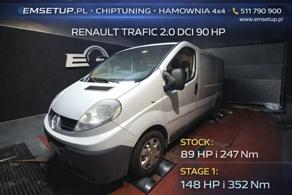Renault Trafic II (X83 fl) 2.0 dCi 90KM 66kW z 2013 — realizacja EMsetup