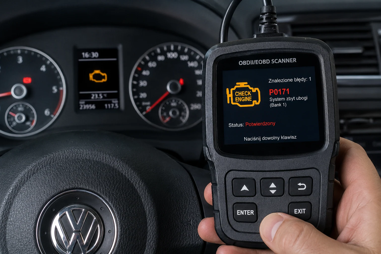 Check Engine wraca po skasowaniu błędu – dlaczego i co zrobić?