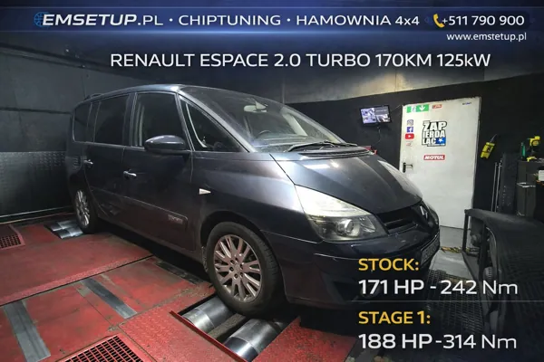 Renault Espace 2.0 Turbo 170KM 125kW z 2007 — realizacja EMsetup