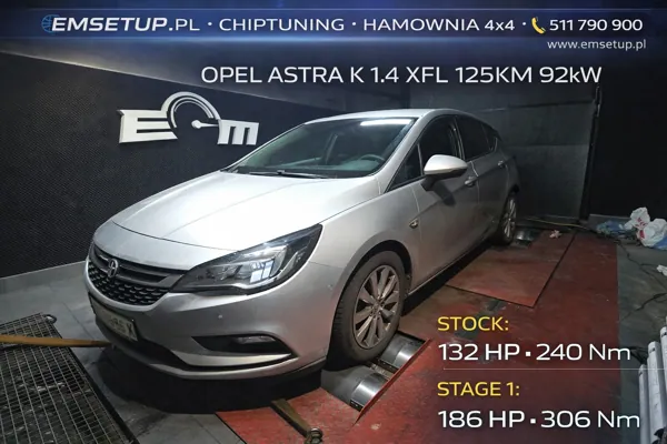 Opel Astra K 1.4 XFL 125KM 92kW z 2018 — realizacja EMsetup