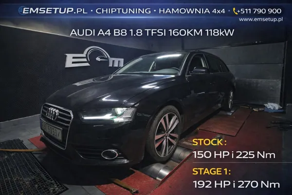 Audi A4 B8 1.8 TFSI 160KM 118kW z 2009 — realizacja EMsetup