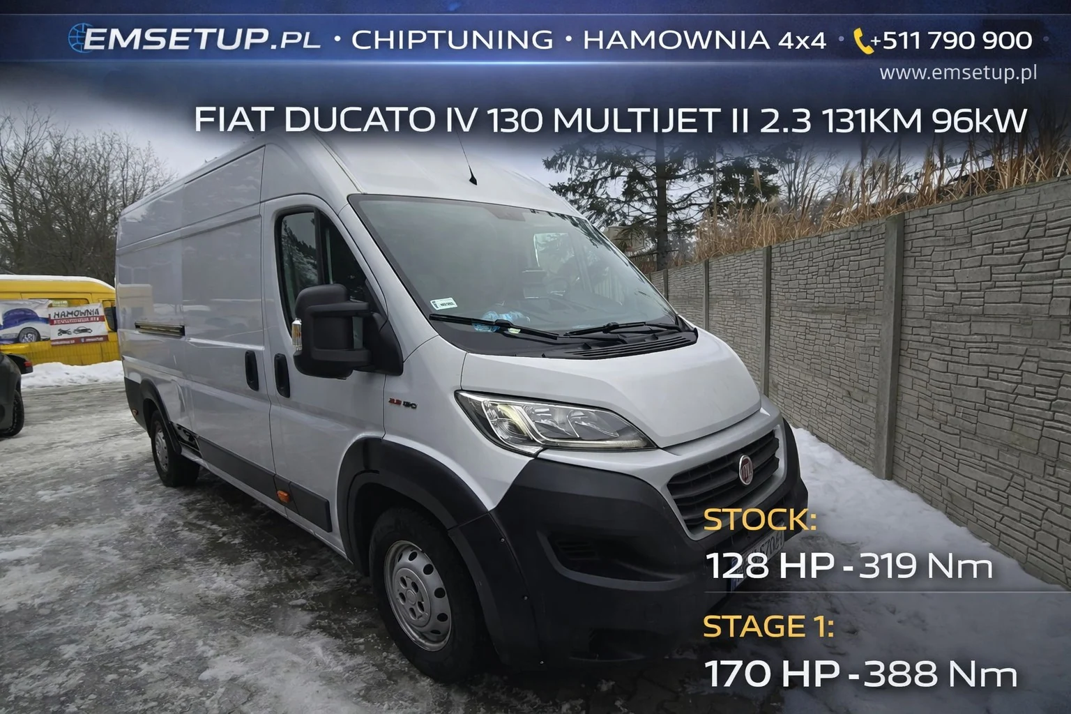 Fiat Ducato IV 130 Multijet II 2.3 131KM 96kW z 2018 — realizacja EMsetup