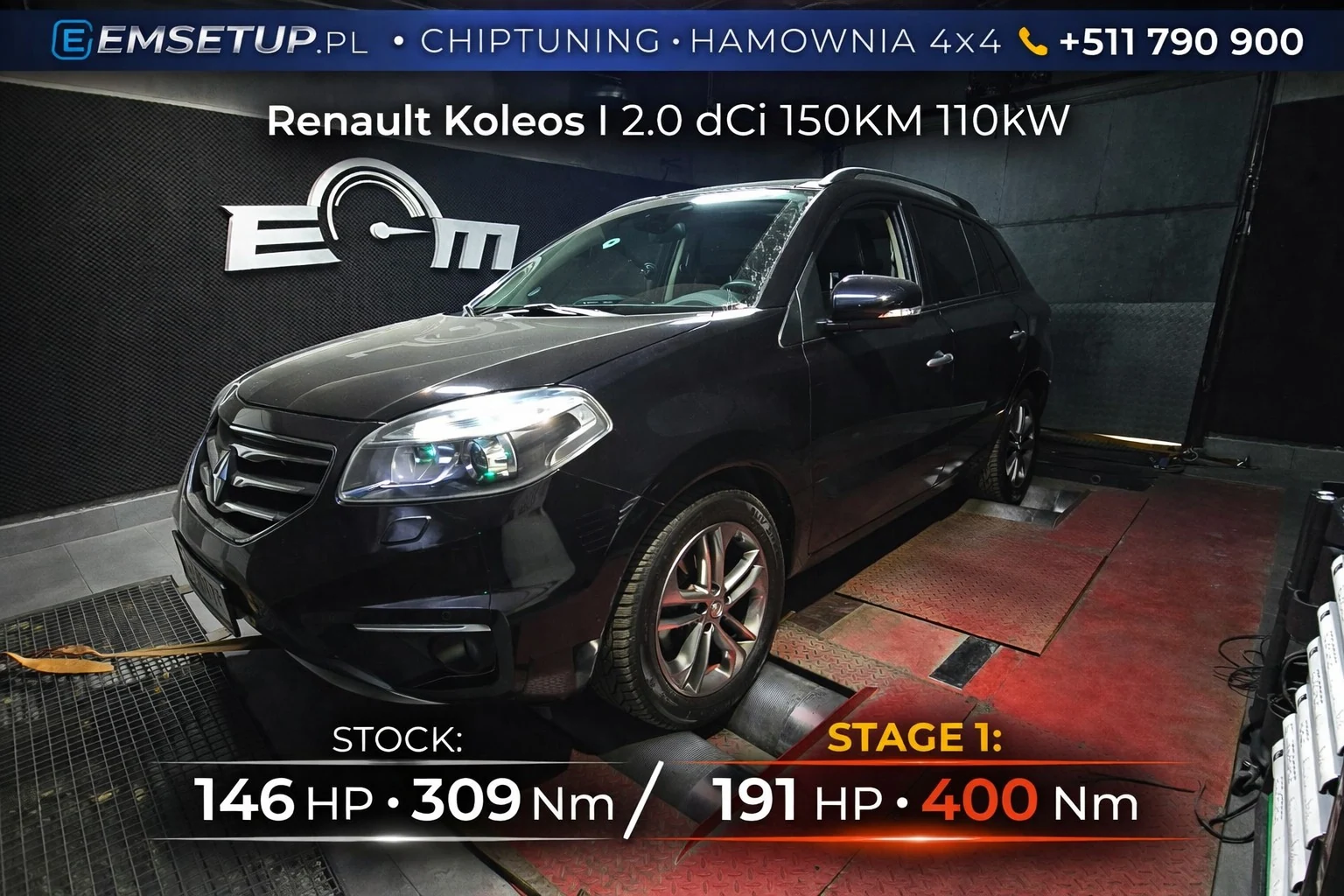 Renault Koleos I 2.0 dCi 150KM 110kW z 2011 — realizacja EMsetup