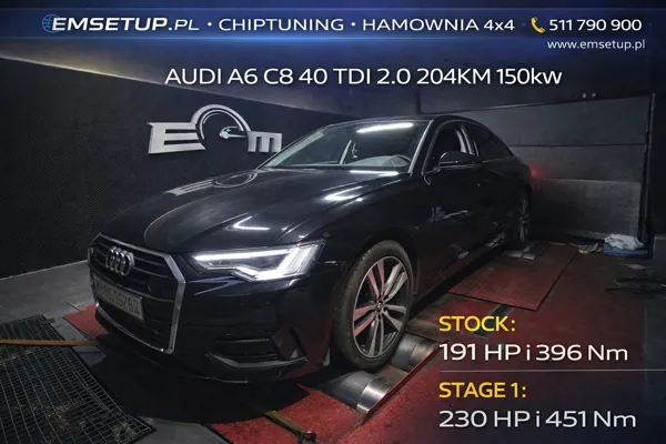 Audi A6 C8 40 TDI 2.0 204KM 150kW z 2020 — realizacja EMsetup