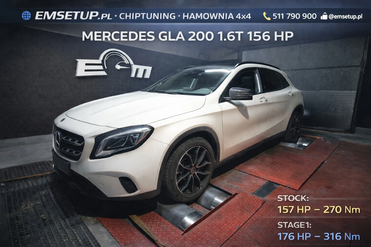 Mercedes GLA 200 1.6 156KM 115kW z 2019 — realizacja EMsetup