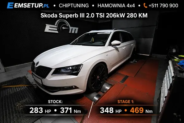 Škoda Superb III 2.0 TSI 280KM — realizacja EMsetup