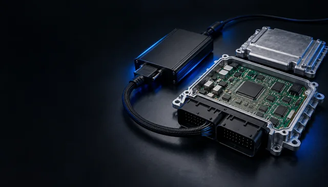 Sterownik silnika ECU i złącza diagnostyczne