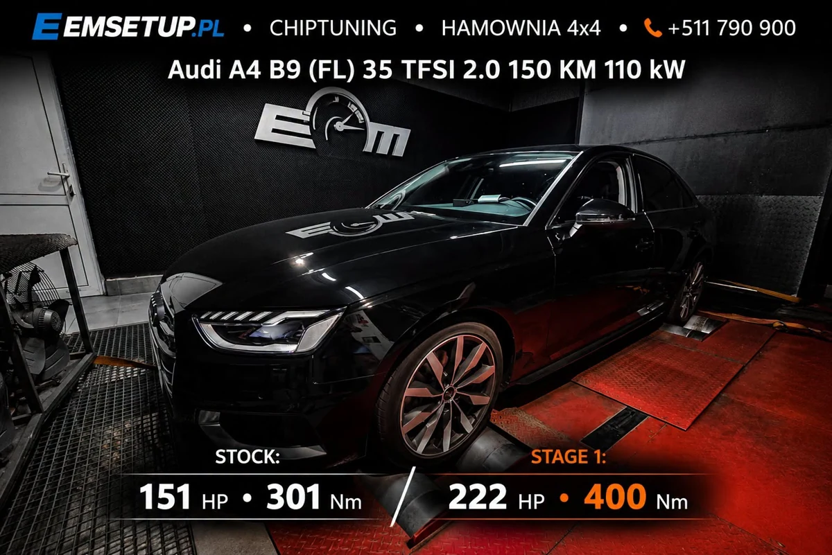 Audi A4 B9 (FL) 35 TFSI 2.0 150KM — realizacja EMsetup