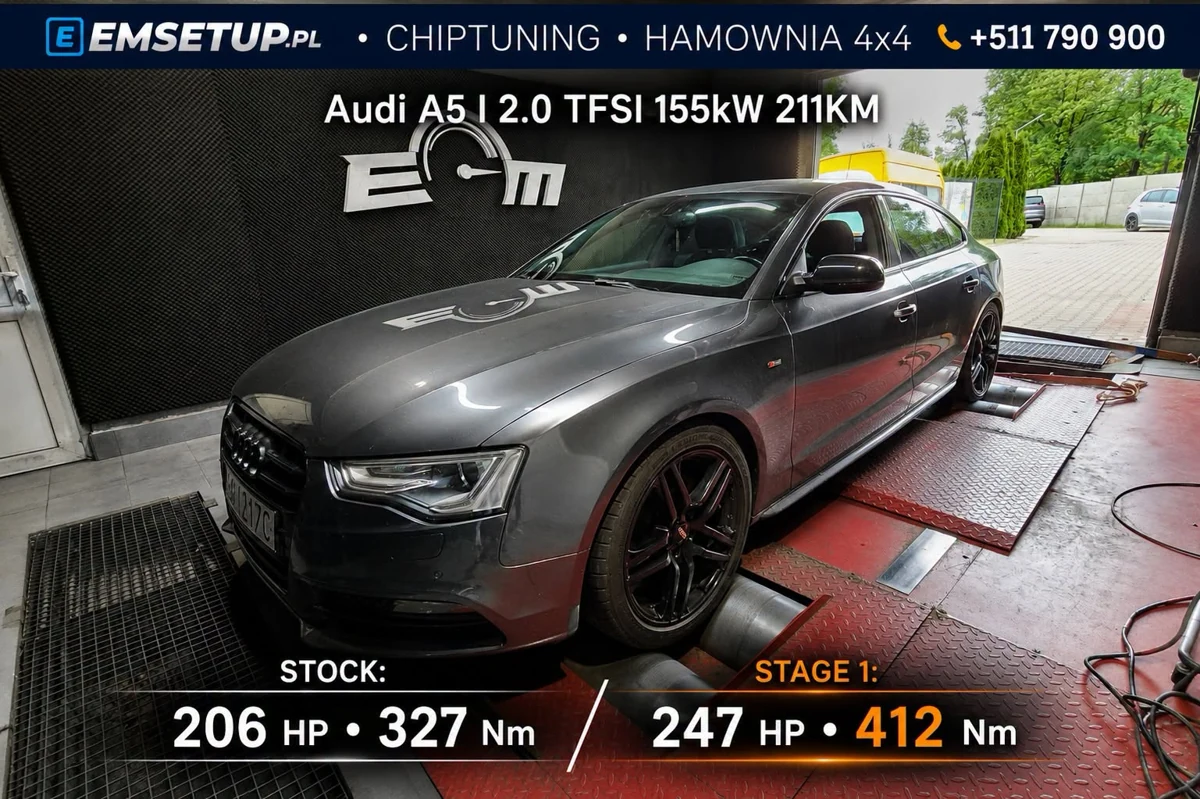 Audi A5 I 2.0 TFSI 211KM — realizacja EMsetup