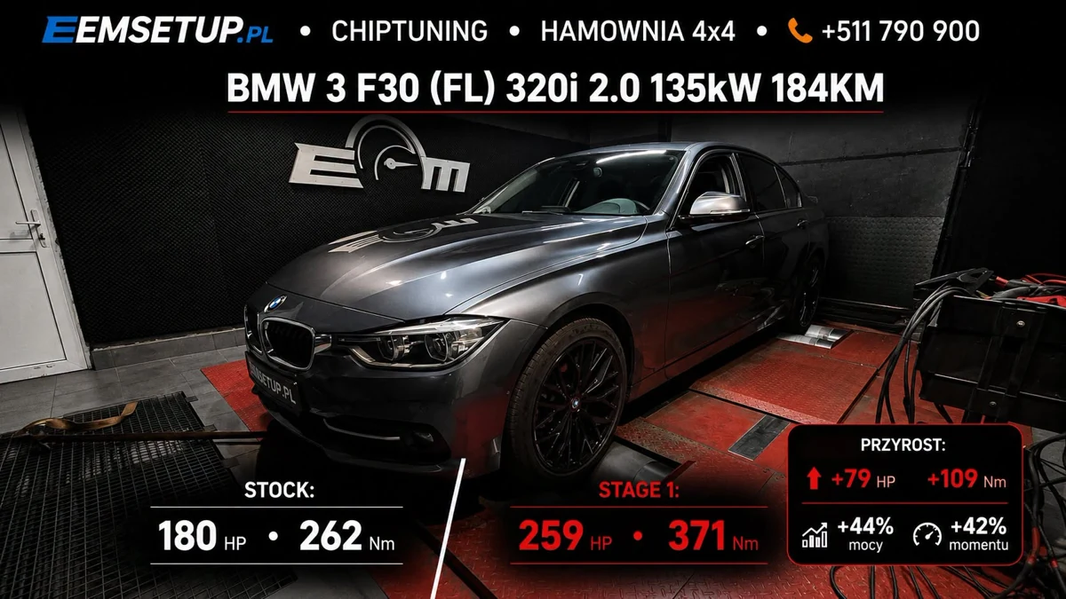 BMW Seria 3 F30 (FL) 320i 2.0 184KM — realizacja EMsetup