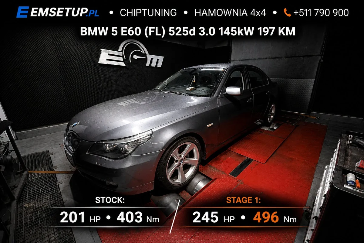 BMW Seria 5 E60 (FL) 525d 3.0 197KM — realizacja EMsetup