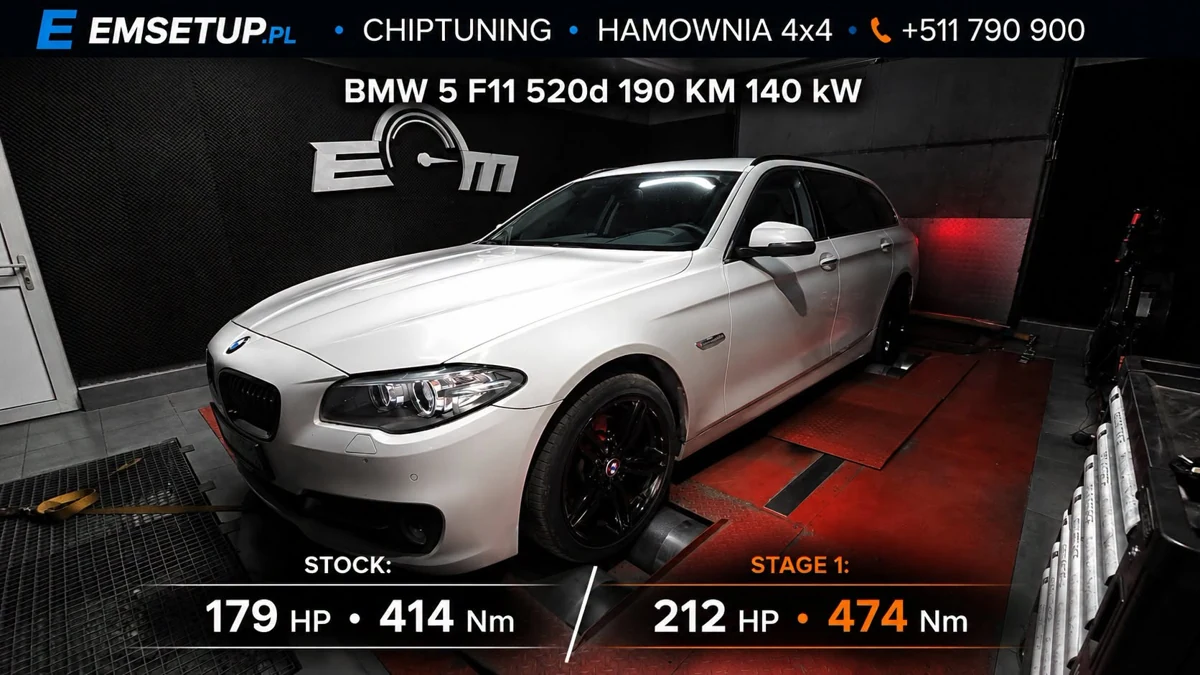 BMW Seria 5 F11 520d 190KM — realizacja EMsetup