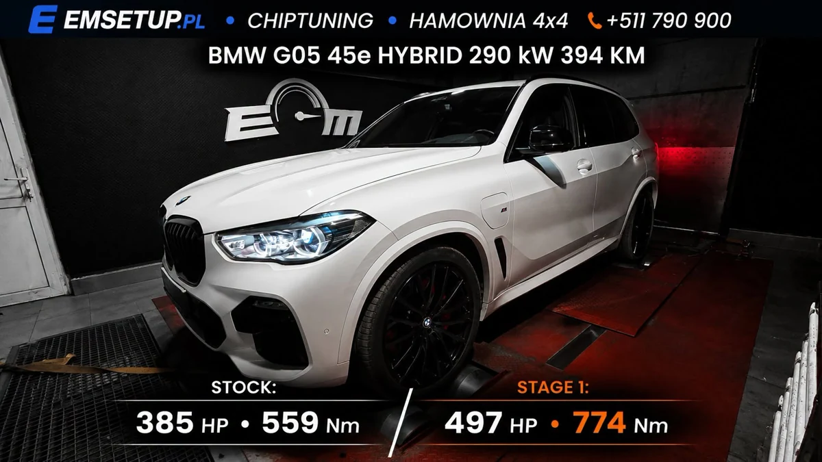 BMW X5 G05 45e Hybrid 394KM — realizacja EMsetup