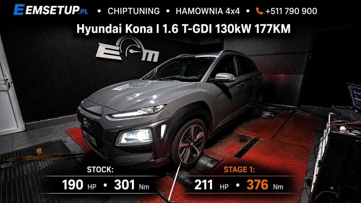 Hyundai Kona I 1.6 T-GDI 177KM — realizacja EMsetup