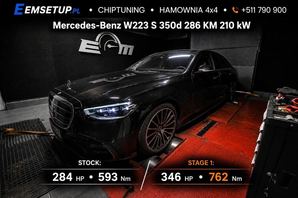 Mercedes-Benz Klasa S W223 S 350d 286KM — realizacja EMsetup