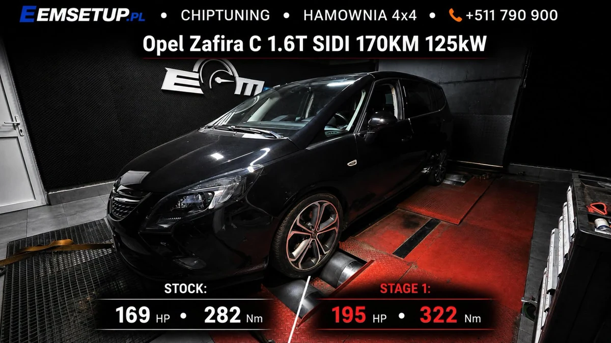 Opel Zafira C 1.6T SIDI 170KM — realizacja EMsetup