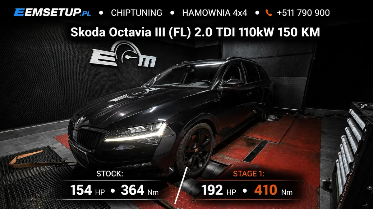 Škoda Octavia III (FL) 2.0 TDI 150KM — realizacja EMsetup