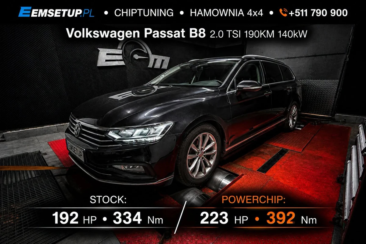 Volkswagen Passat B8 2.0 TSI 190KM — realizacja EMsetup