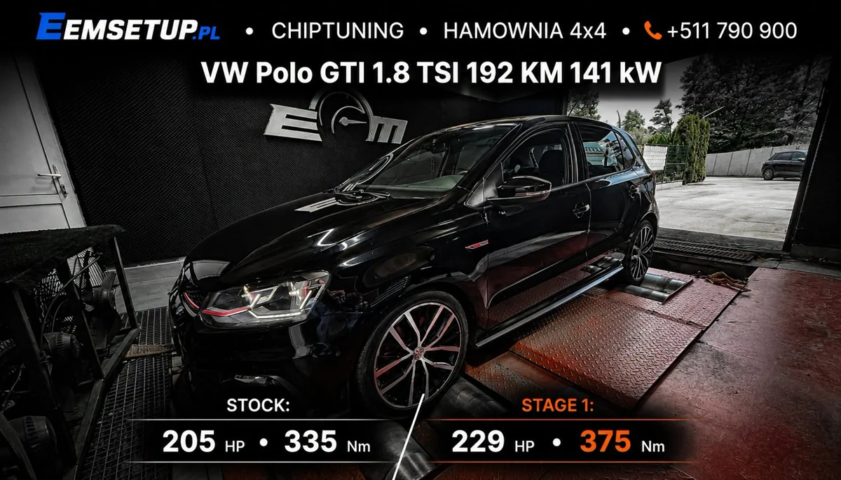 Volkswagen Polo GTI 1.8 TSI 192KM — realizacja EMsetup