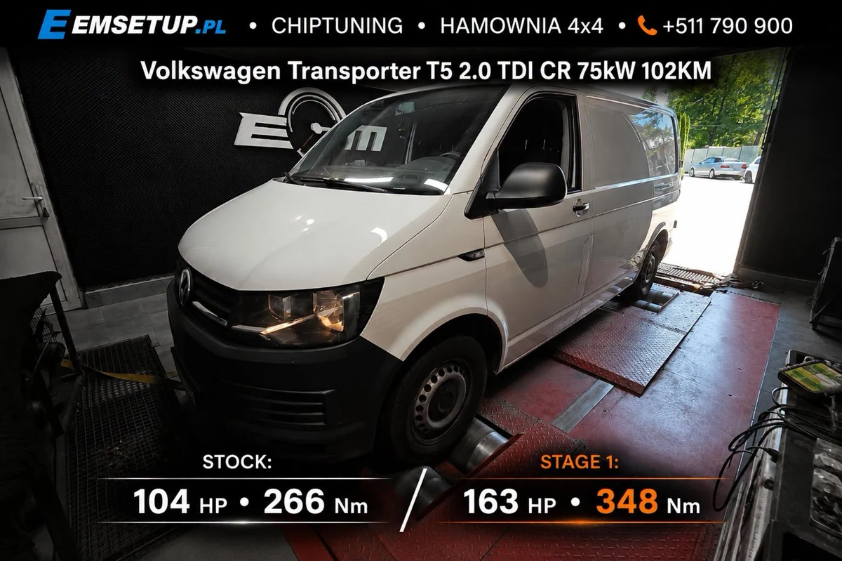 Volkswagen Transporter T5 2.0 TDI CR 102KM — realizacja EMsetup